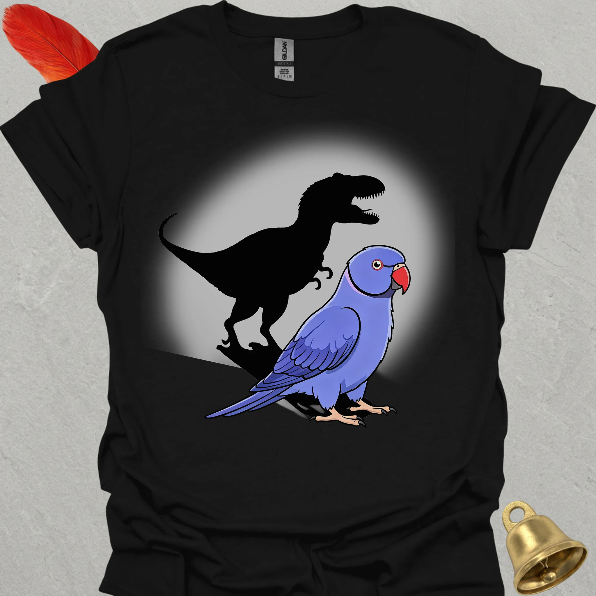 Violet Indian Ringneck T-Rex T-Shirt