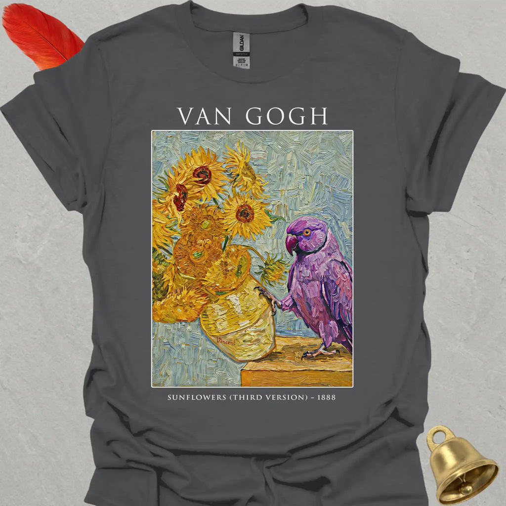 Violet Indian Ringneck Van Gogh T-Shirt