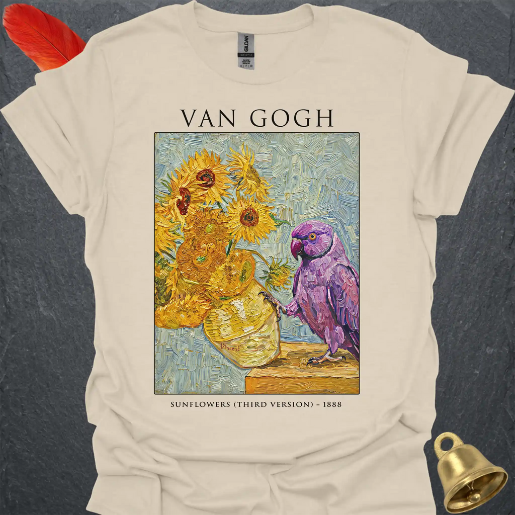 Violet Indian Ringneck Van Gogh T-Shirt