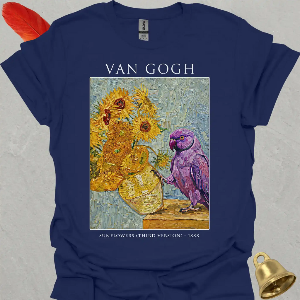 Violet Indian Ringneck Van Gogh T-Shirt