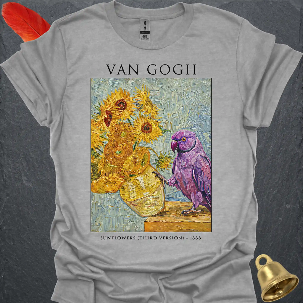 Violet Indian Ringneck Van Gogh T-Shirt