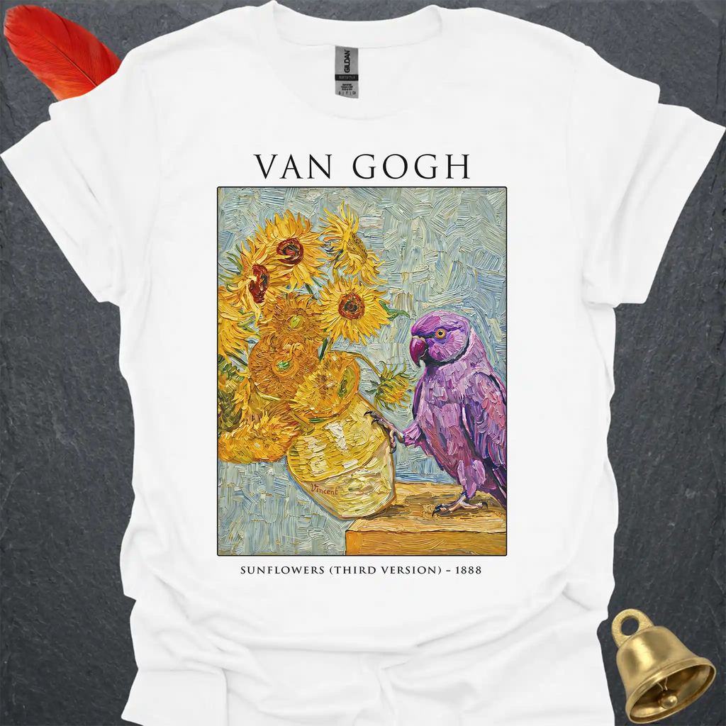 Violet Indian Ringneck Van Gogh T-Shirt