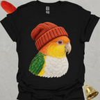 White-Bellied Caique Beanie T-Shirt