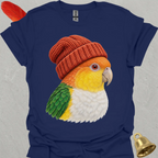 White-Bellied Caique Beanie T-Shirt