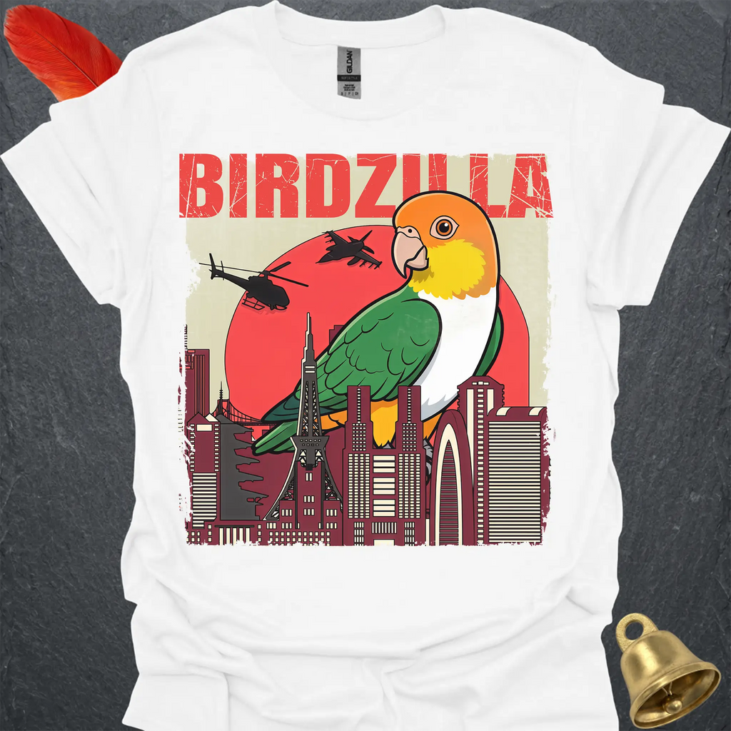 White-Bellied Caique Birdzilla T-Shirt