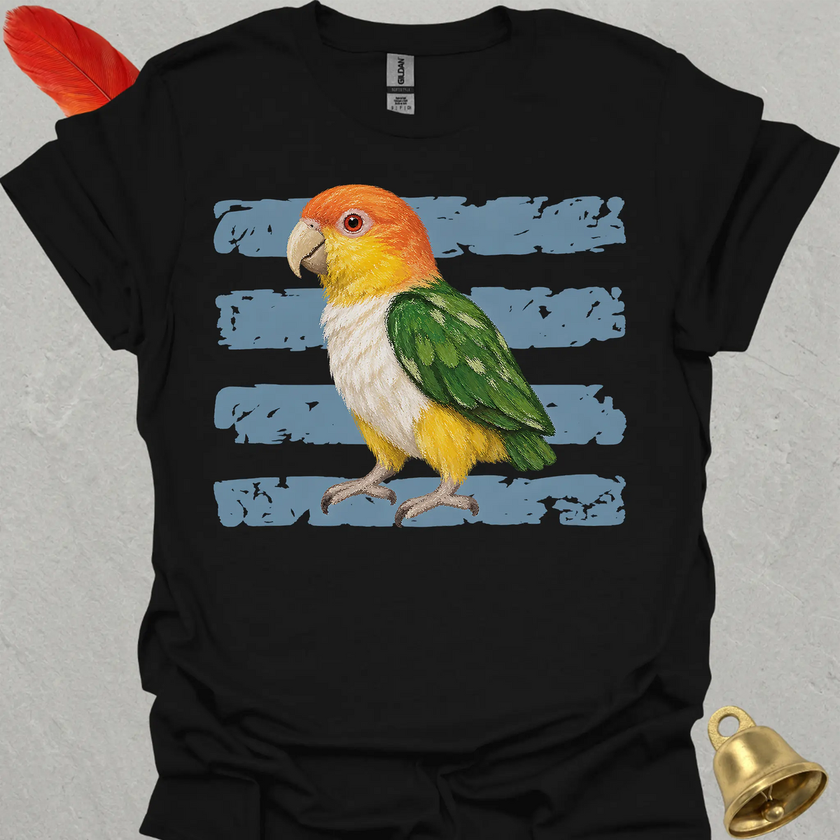 White-Bellied Caique Brush T-Shirt