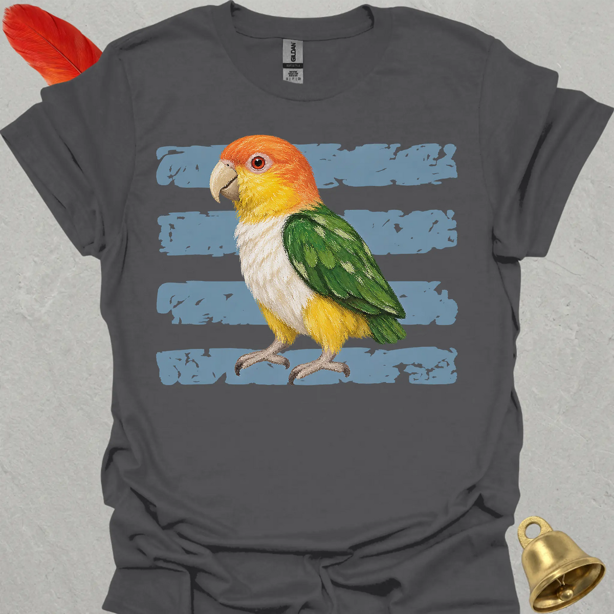 White-Bellied Caique Brush T-Shirt