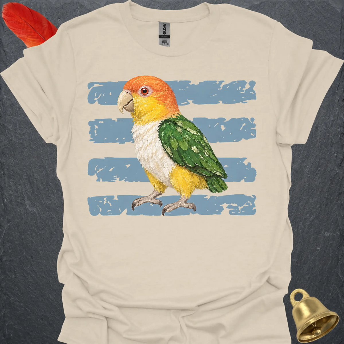 White-Bellied Caique Brush T-Shirt