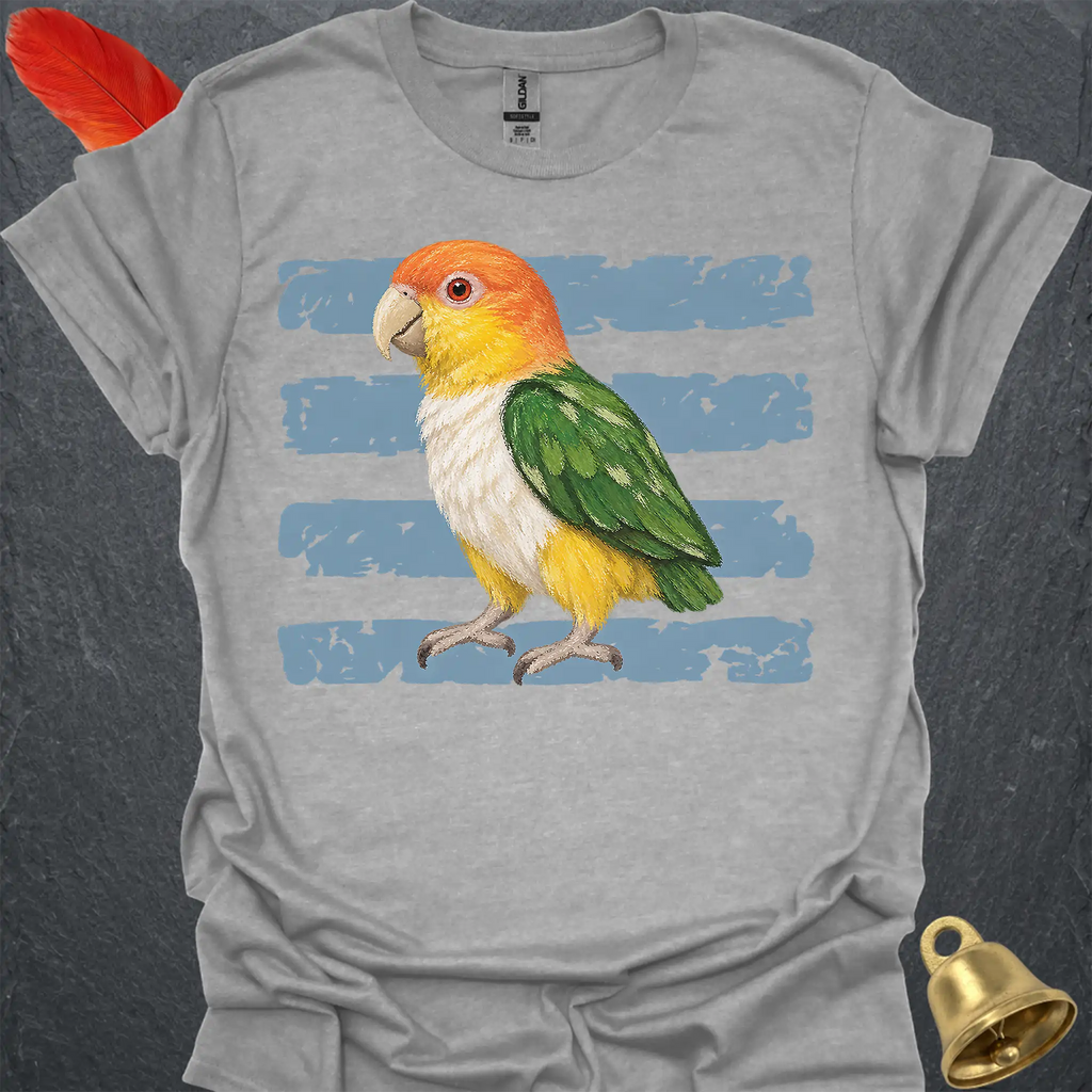 White-Bellied Caique Brush T-Shirt