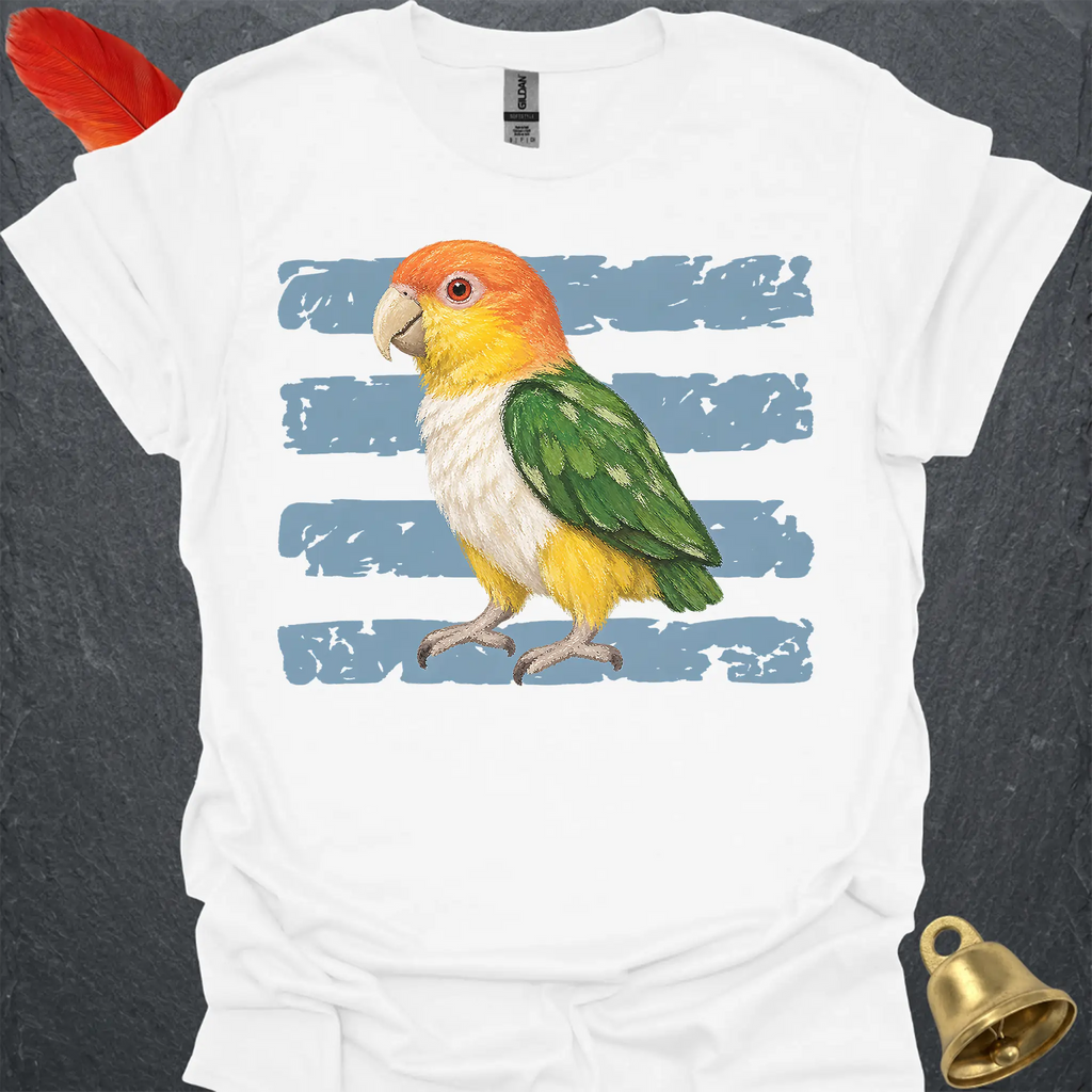 White-Bellied Caique Brush T-Shirt