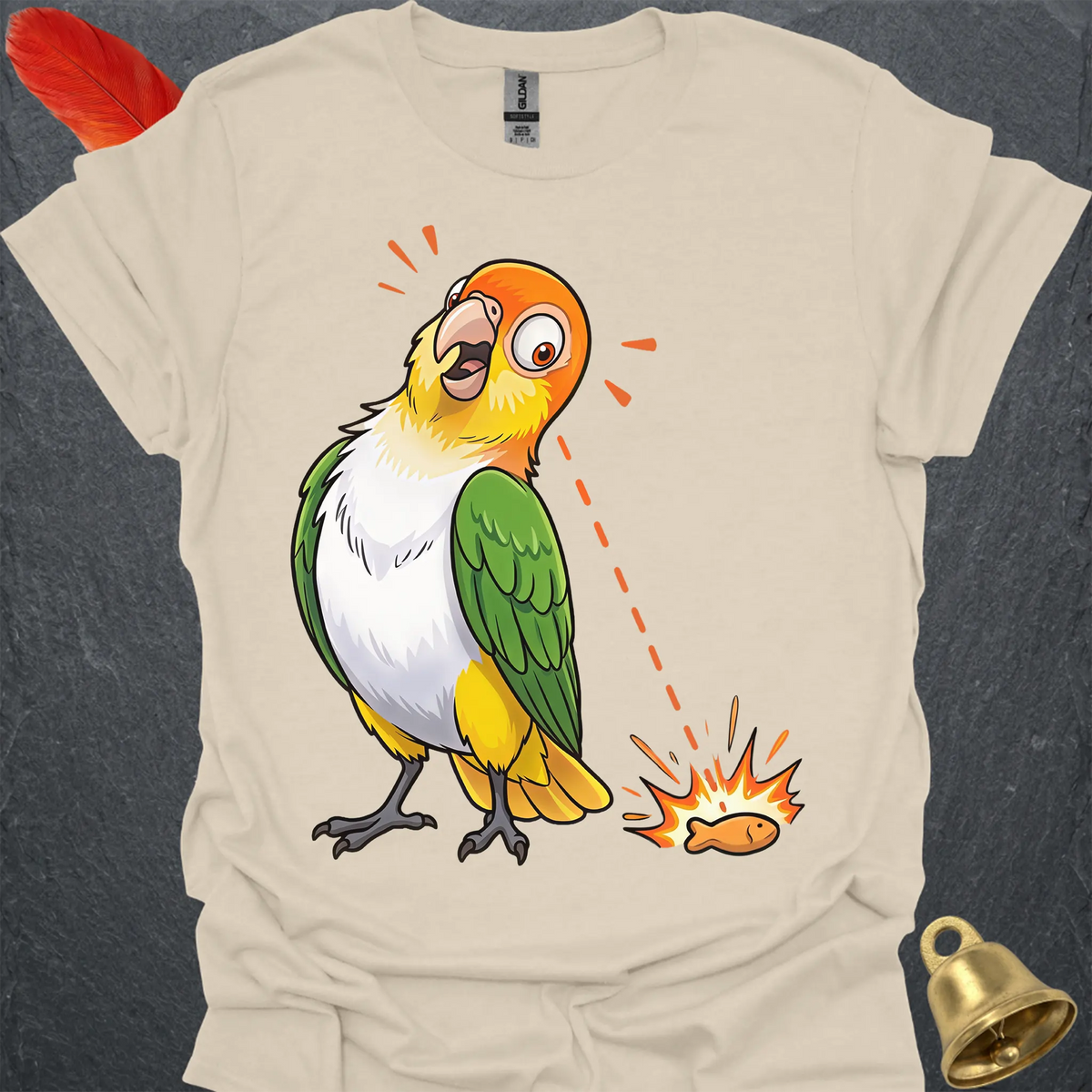White-Bellied Caique Eye on Prize T-Shirt