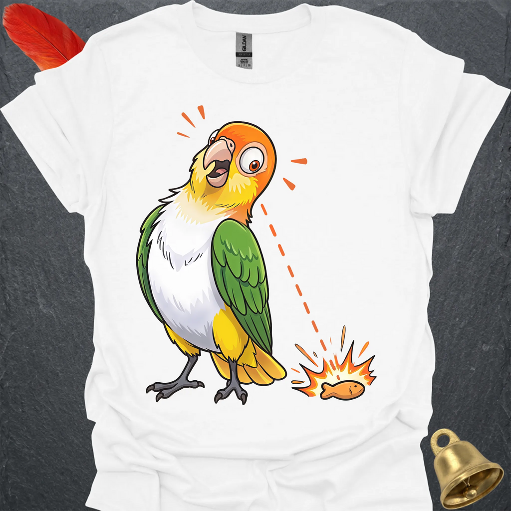White-Bellied Caique Eye on Prize T-Shirt