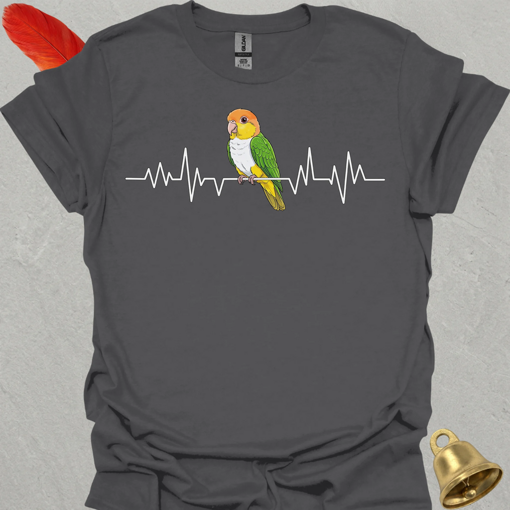 White-Bellied Caique Heartbeat T-Shirt