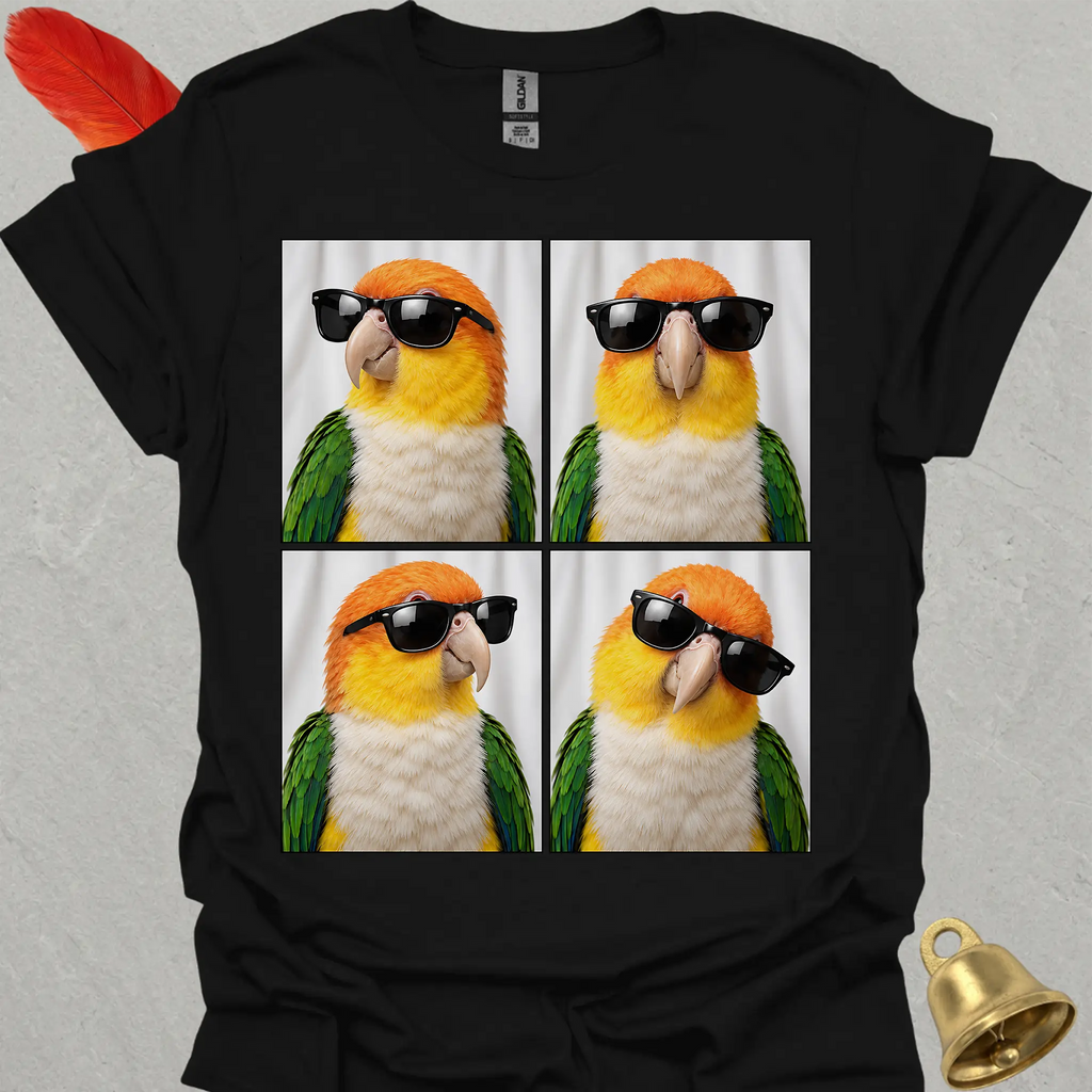 White-Bellied Caique Photobooth T-Shirt