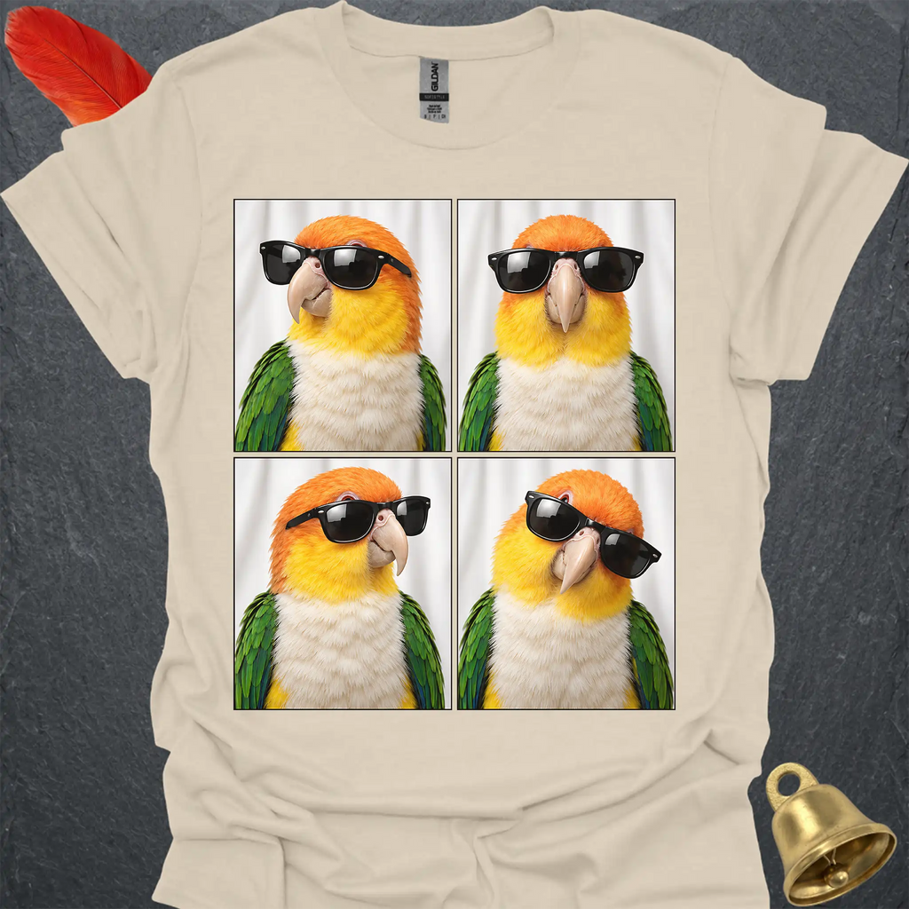 White-Bellied Caique Photobooth T-Shirt