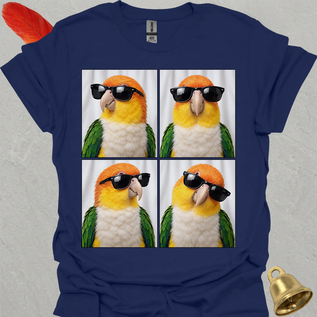 White-Bellied Caique Photobooth T-Shirt