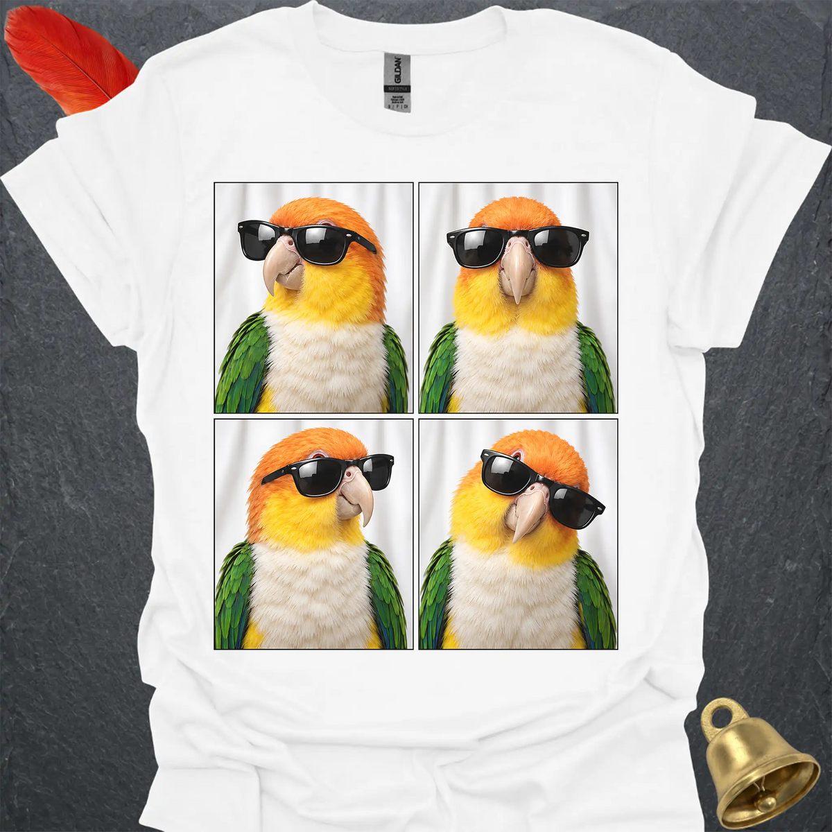 White-Bellied Caique Photobooth T-Shirt