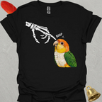 White-Bellied Caique Skeleton Boop T-Shirt
