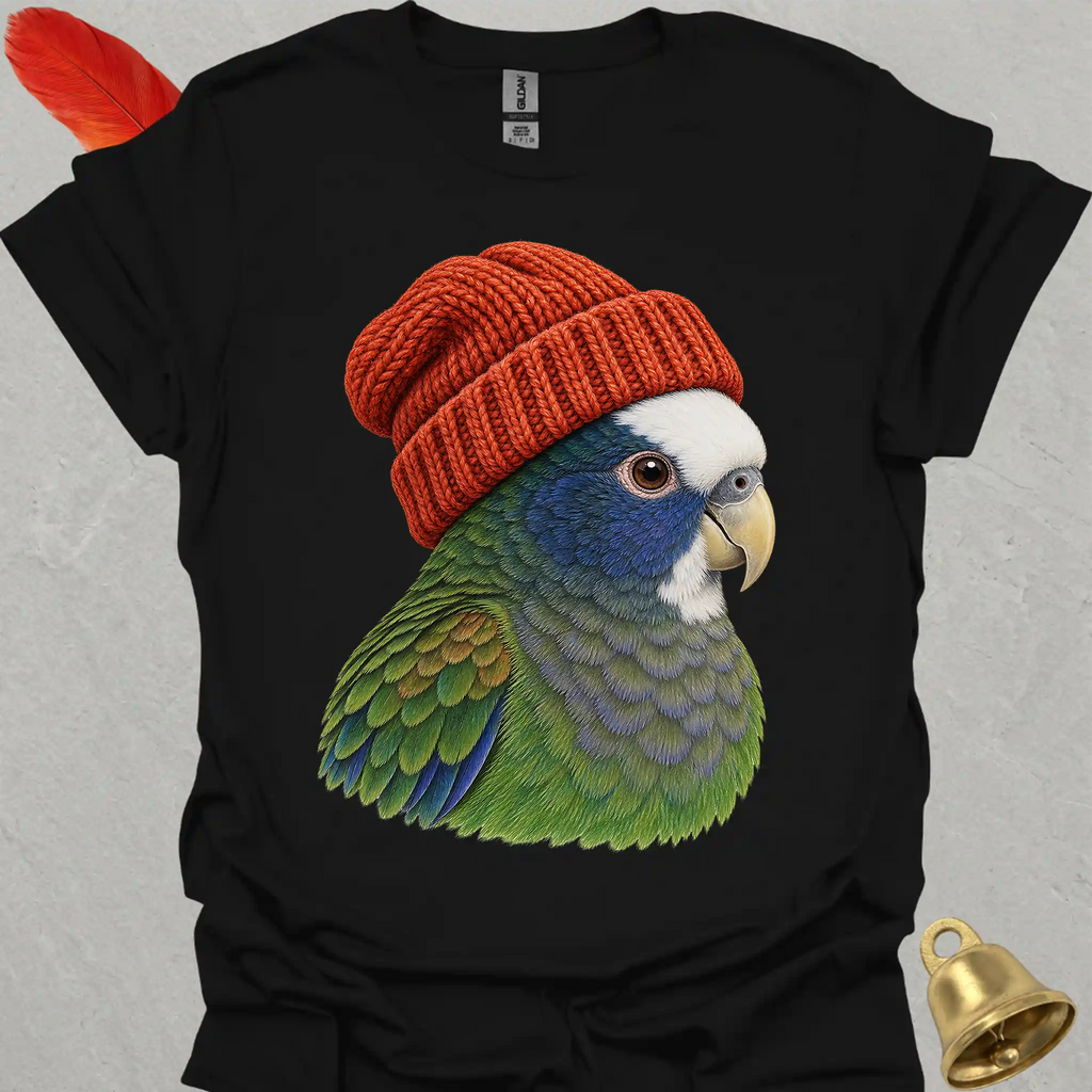 White-Capped Pionus Beanie T-Shirt