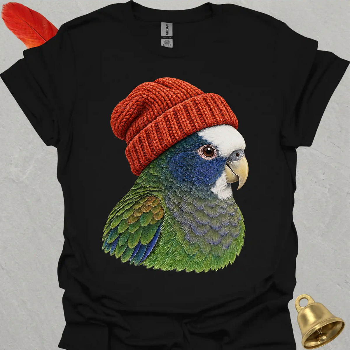 White-Capped Pionus Beanie T-Shirt