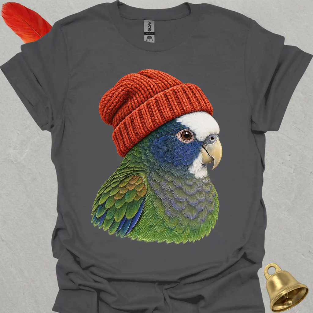 White-Capped Pionus Beanie T-Shirt
