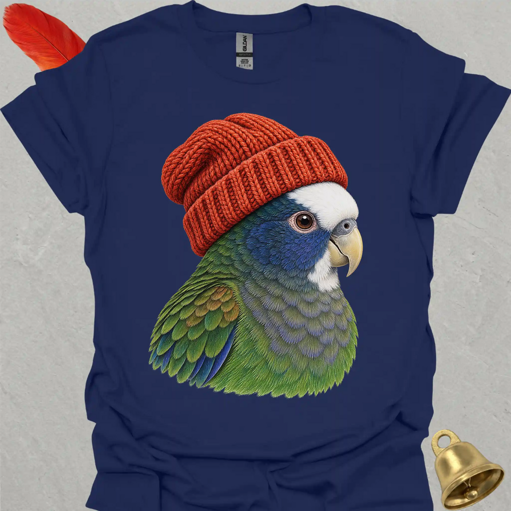 White-Capped Pionus Beanie T-Shirt