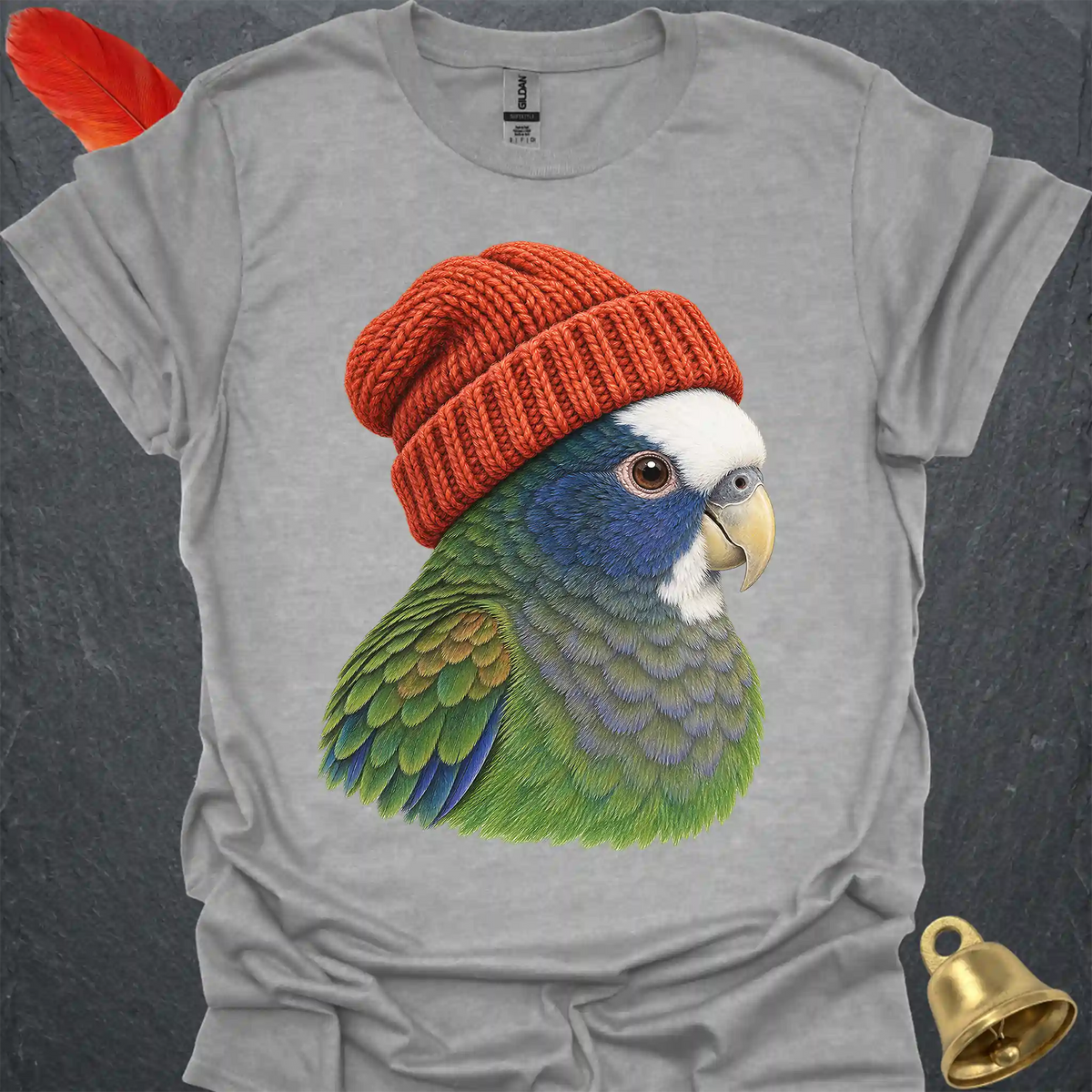 White-Capped Pionus Beanie T-Shirt