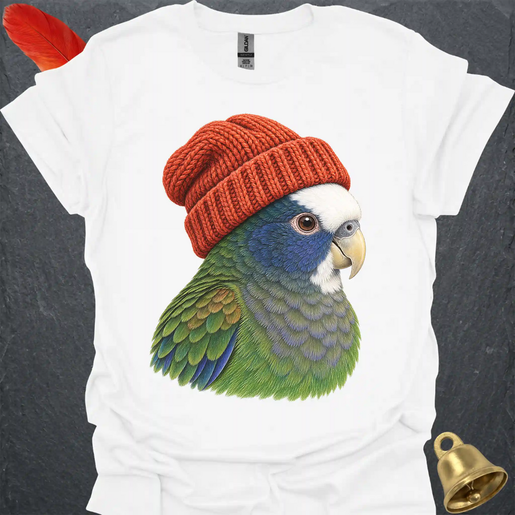 White-Capped Pionus Beanie T-Shirt