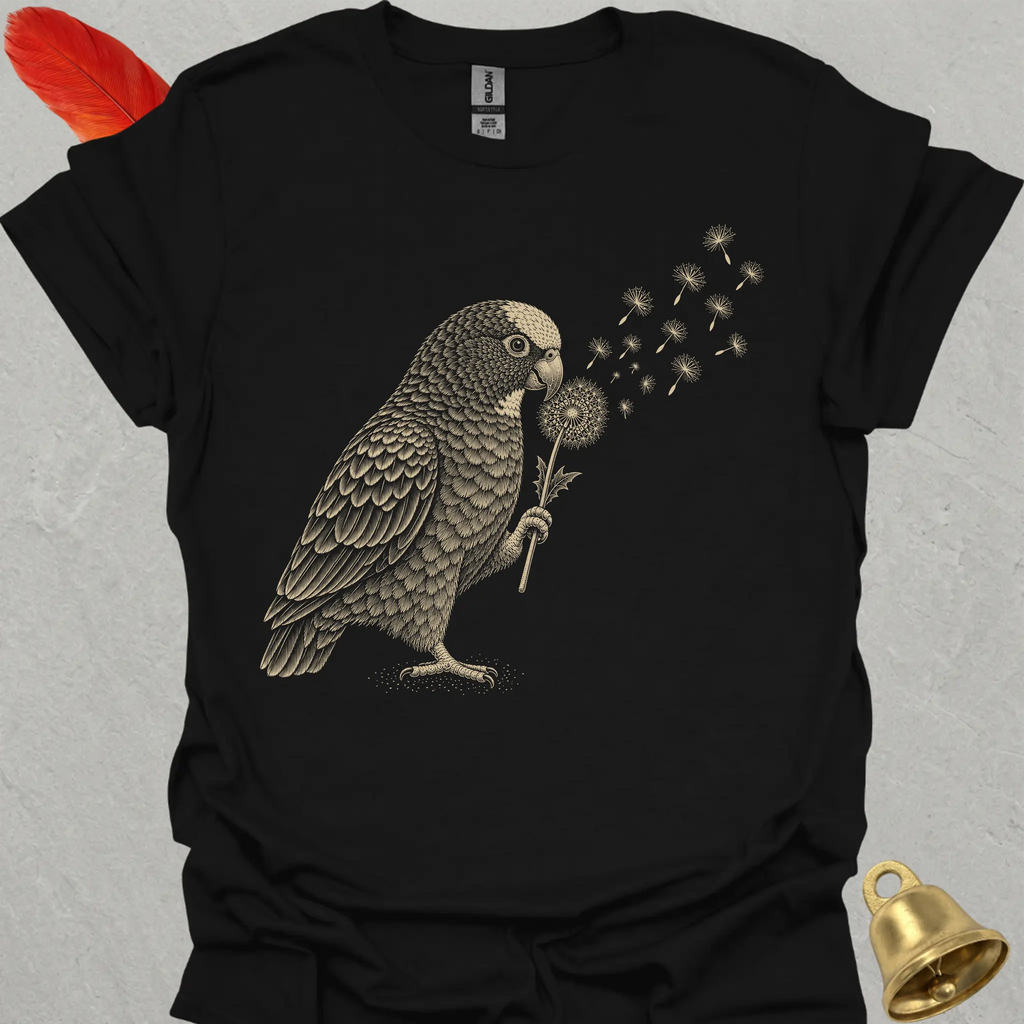 White-capped Pionus Blowing Wishes T-Shirt