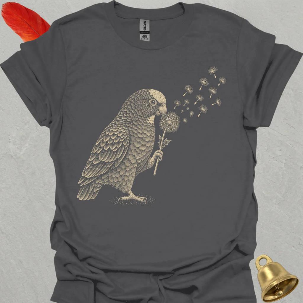 White-capped Pionus Blowing Wishes T-Shirt