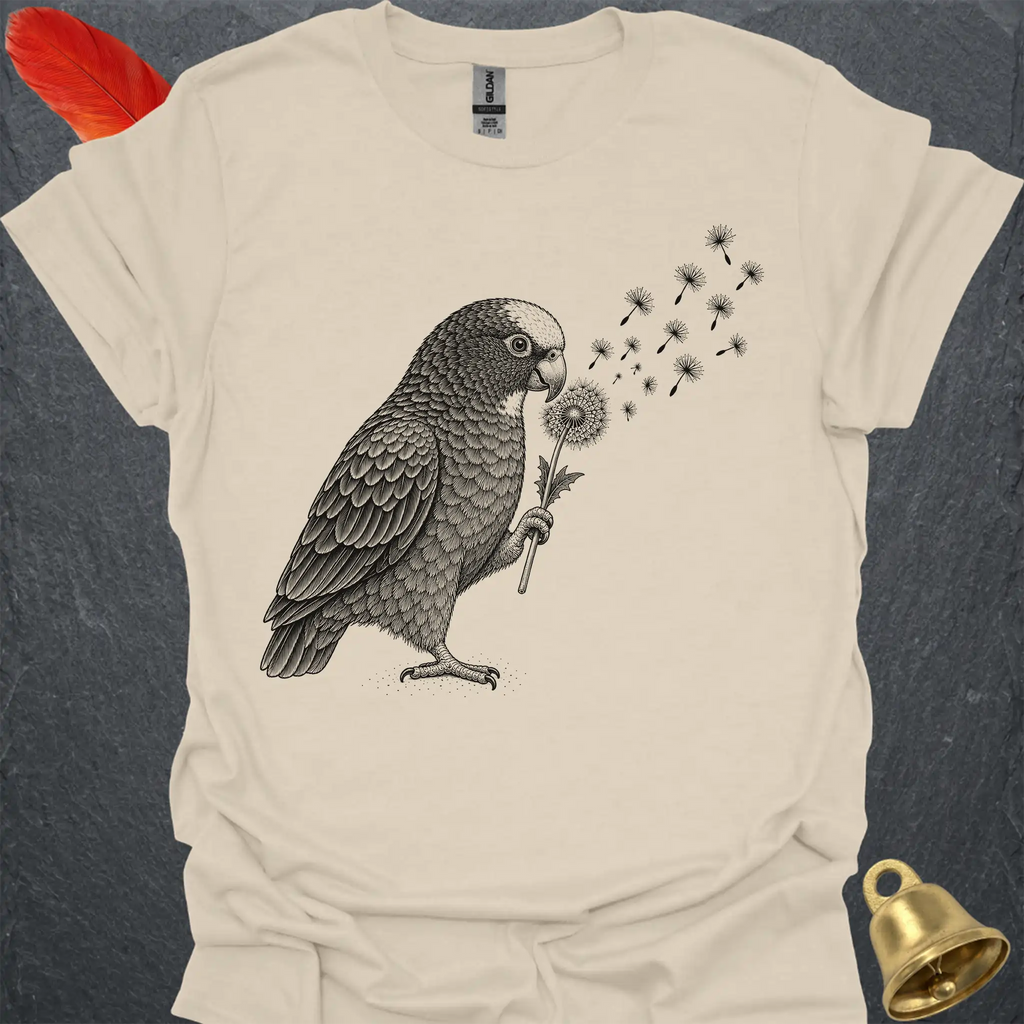 White-capped Pionus Blowing Wishes T-Shirt