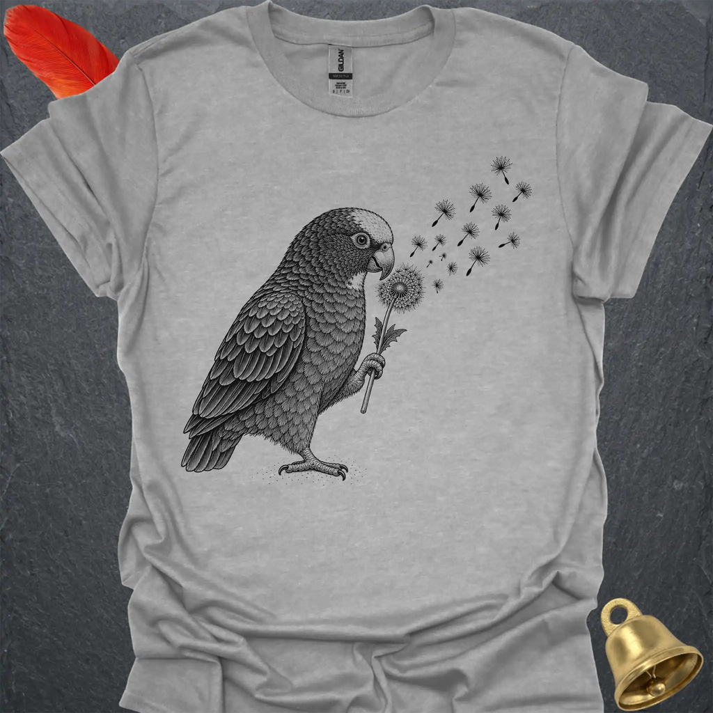 White-capped Pionus Blowing Wishes T-Shirt
