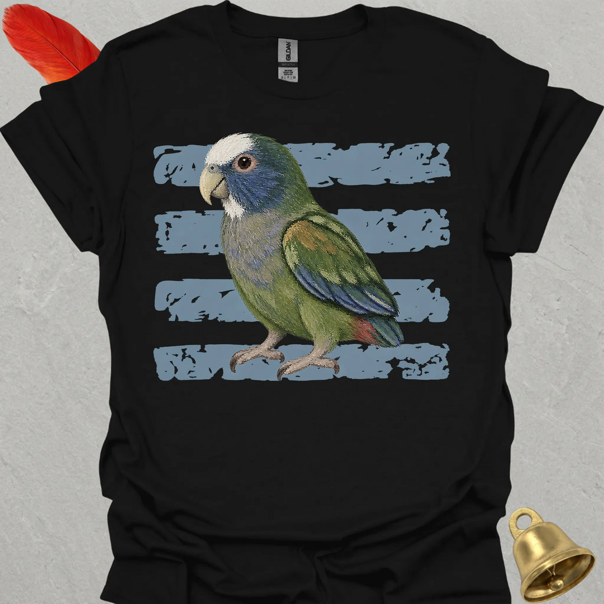 White-Capped Pionus Brush T-Shirt