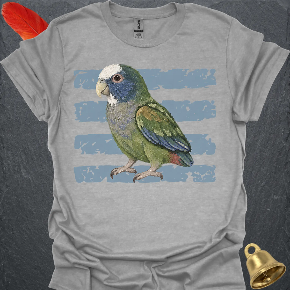 White-Capped Pionus Brush T-Shirt