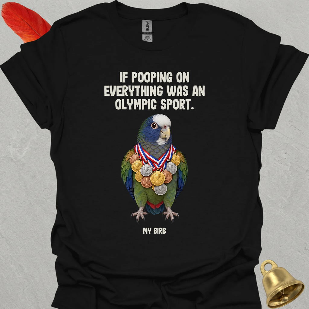White-Capped Pionus Olympic Pooper T-Shirt