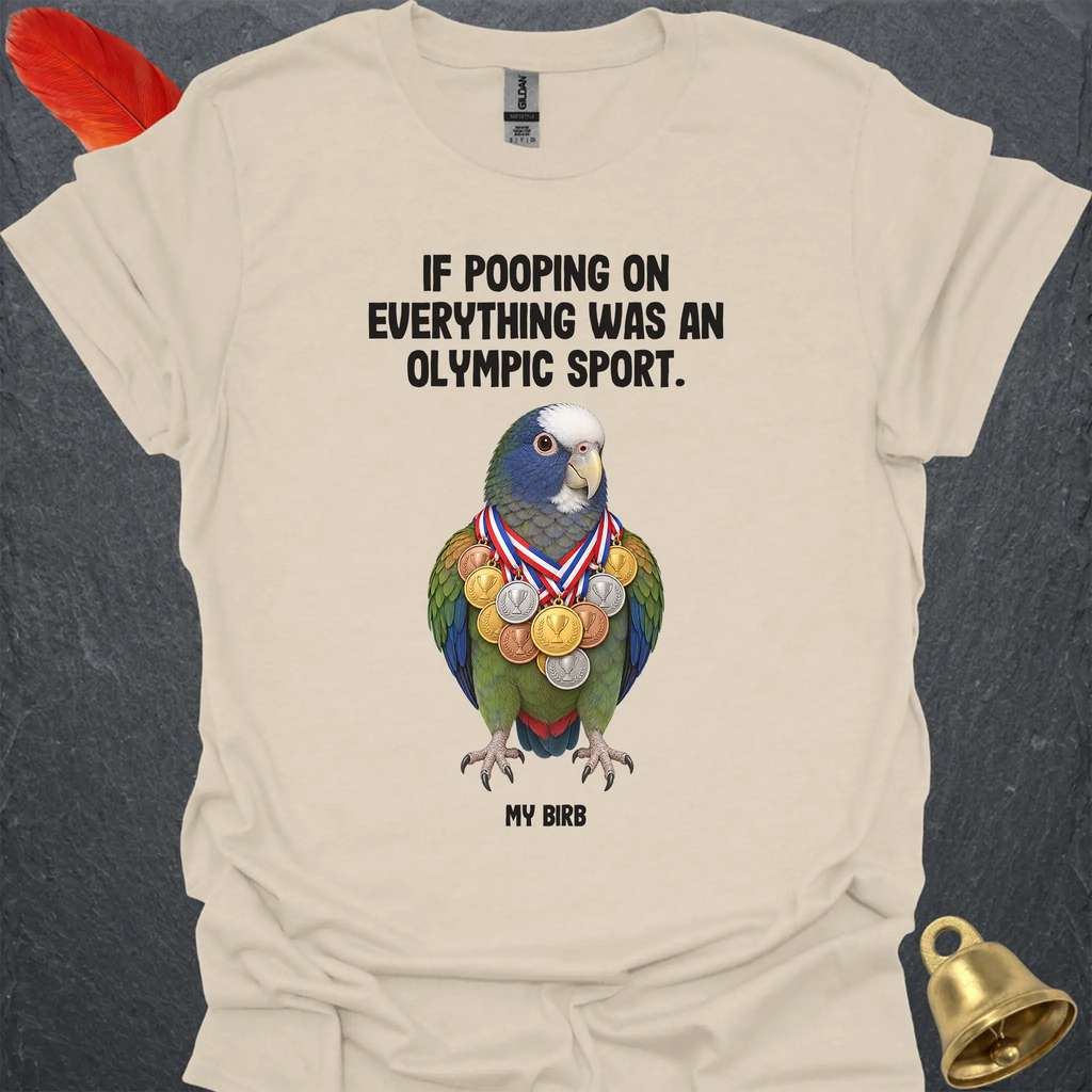 White-Capped Pionus Olympic Pooper T-Shirt