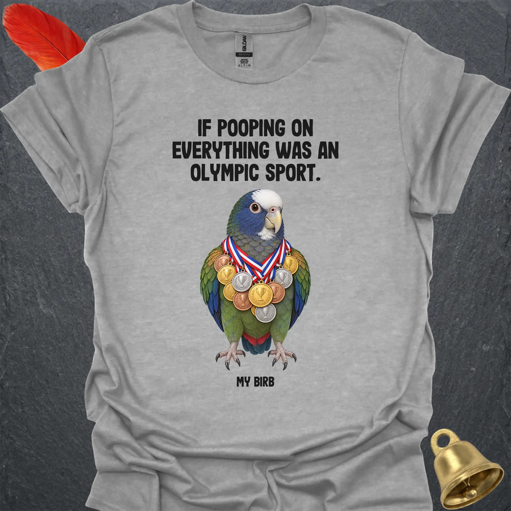White-Capped Pionus Olympic Pooper T-Shirt