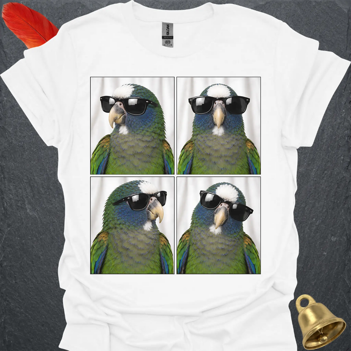 White-capped Pionus Photobooth T-Shirt