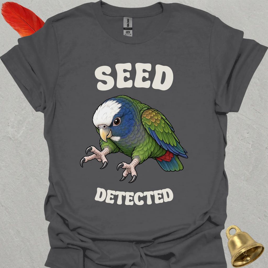 White-Capped Pionus Seed Detected T-Shirt