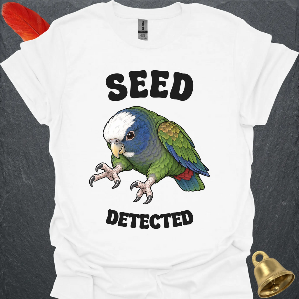 White-Capped Pionus Seed Detected T-Shirt