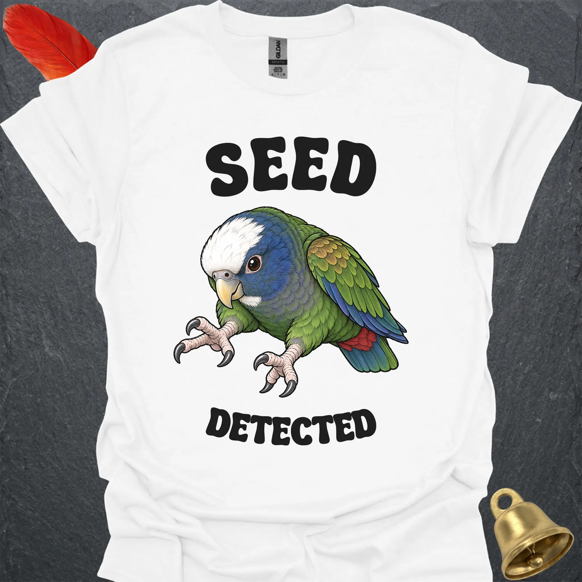 White-Capped Pionus Seed Detected T-Shirt