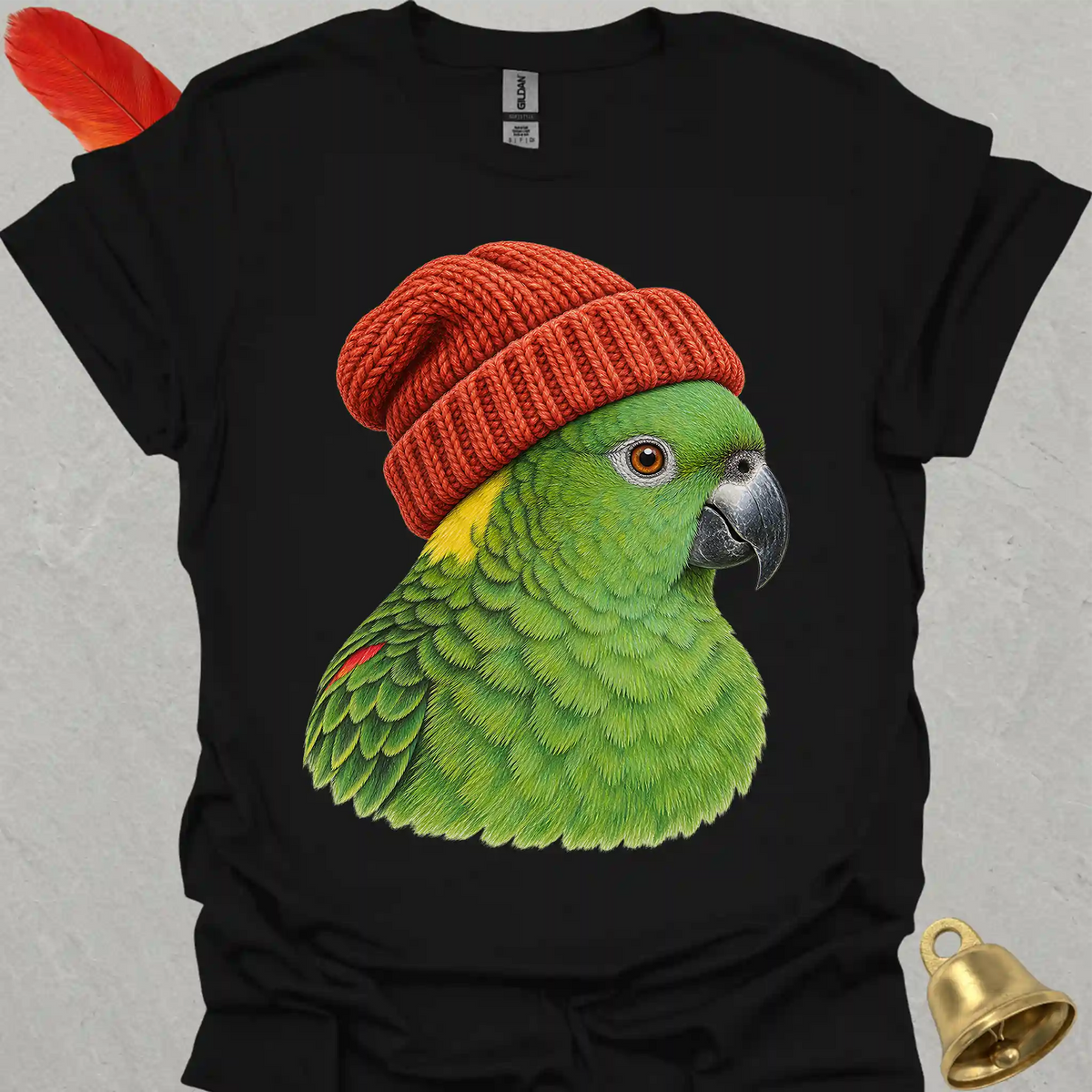 Yellow-Naped Amazon Beanie T-Shirt