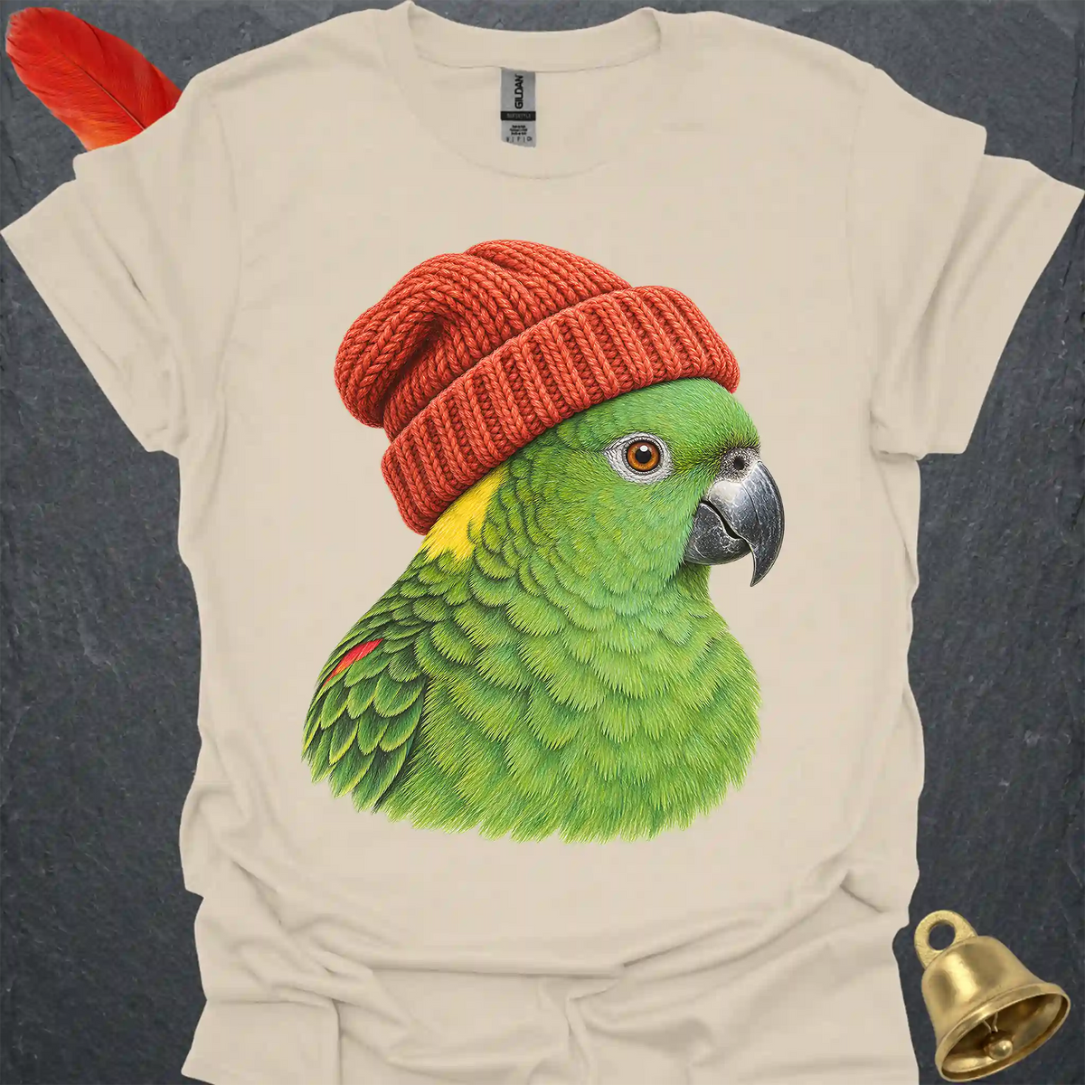 Yellow-Naped Amazon Beanie T-Shirt