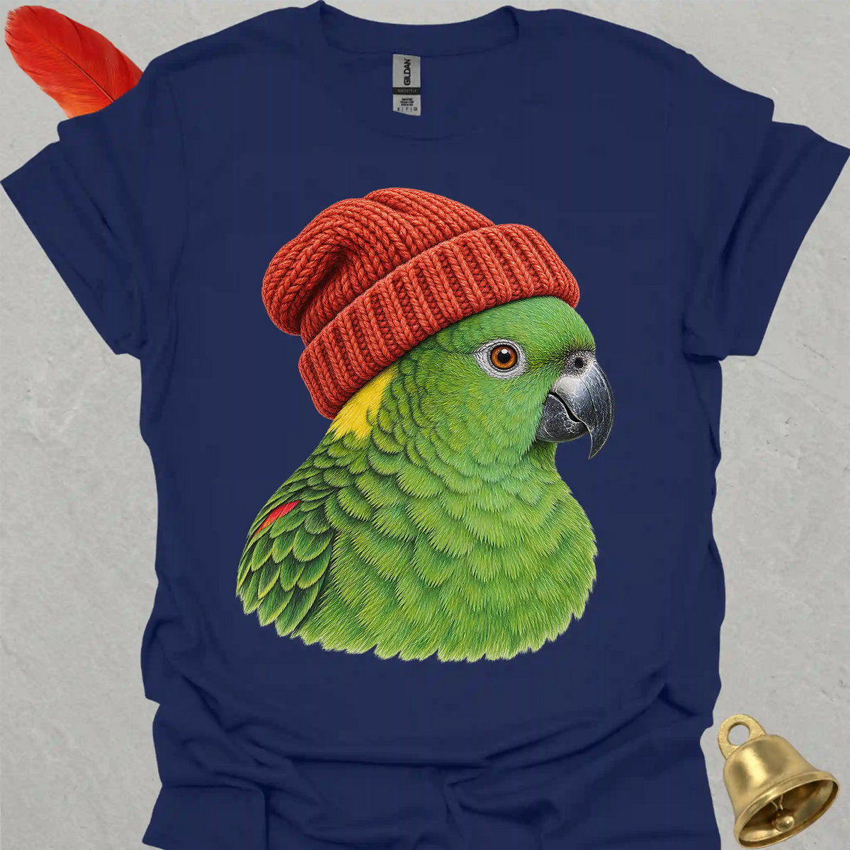 Yellow-Naped Amazon Beanie T-Shirt