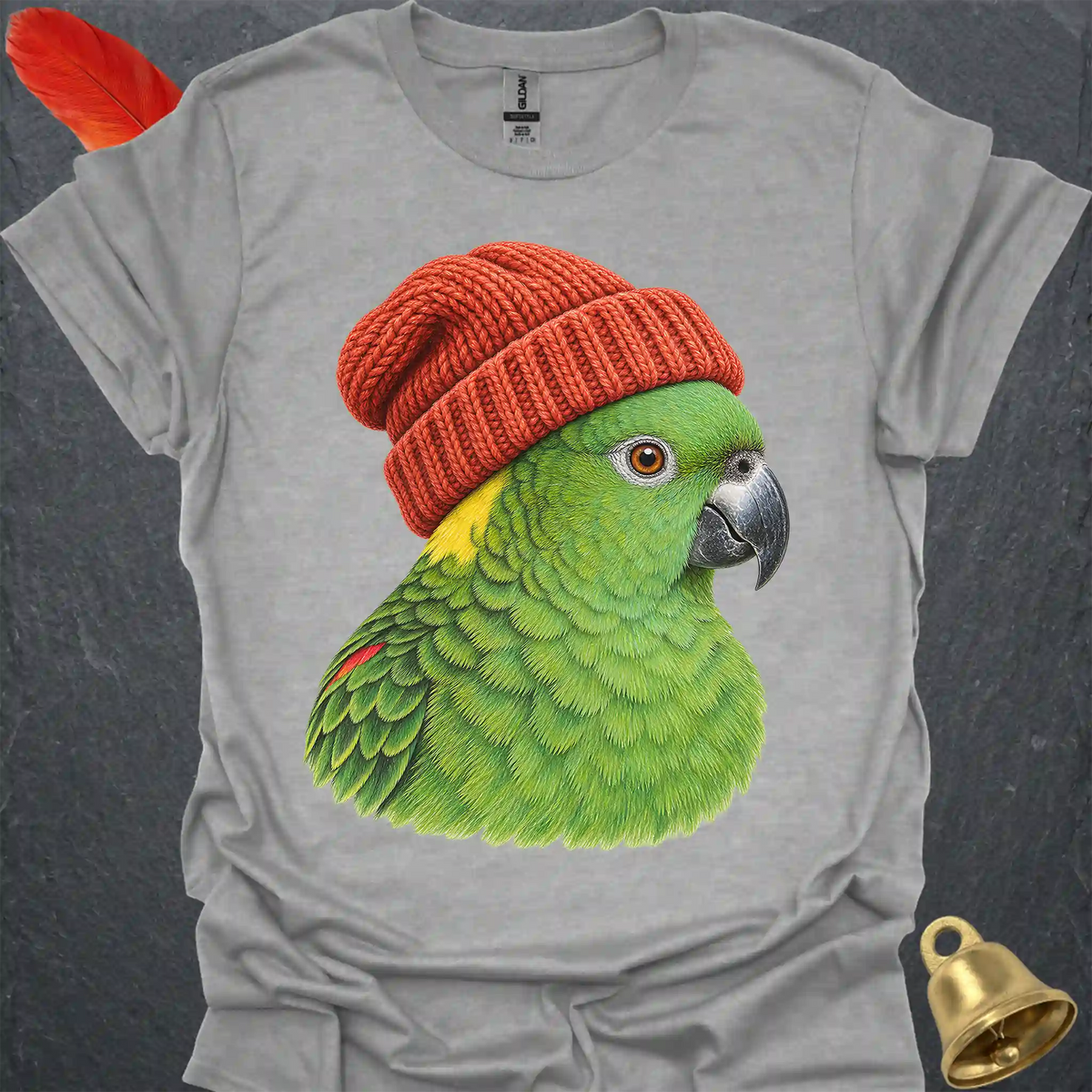 Yellow-Naped Amazon Beanie T-Shirt