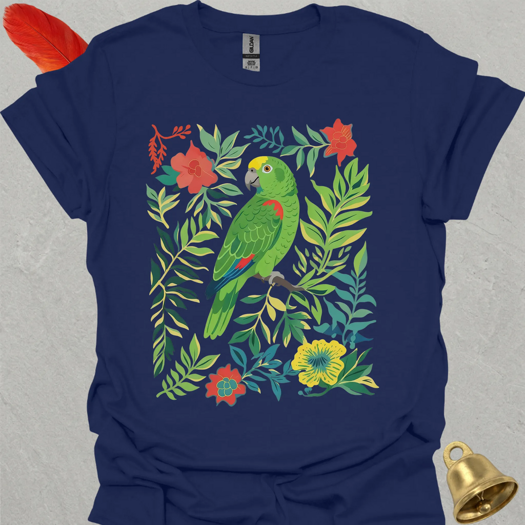 Yellow-Naped Amazon Boho Flower T-Shirt