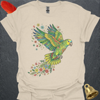 Yellow-Naped Amazon Flying Flower T-Shirt
