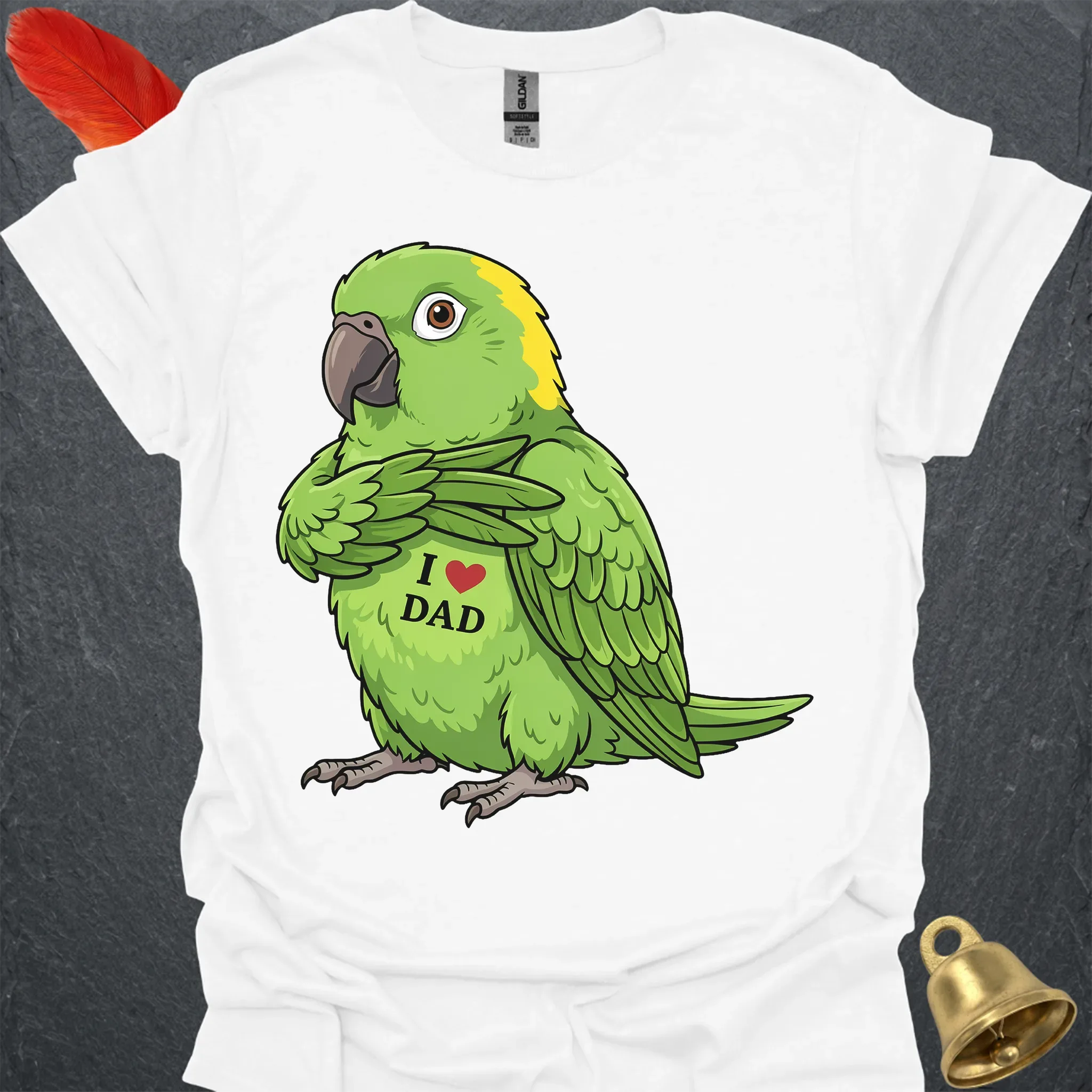 Yellow-Naped Amazon I Love Dad T-Shirt