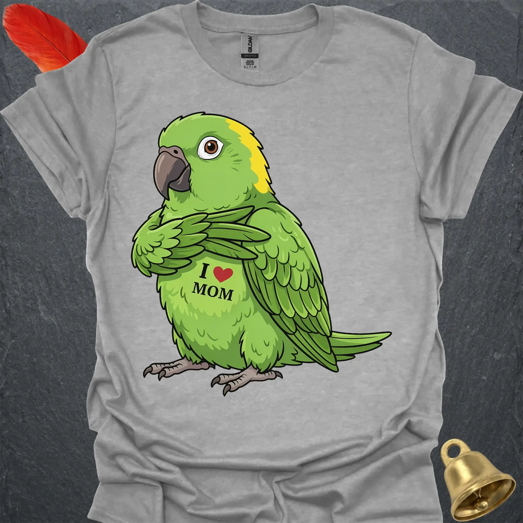 Yellow-Naped Amazon I Love Mom T-Shirt