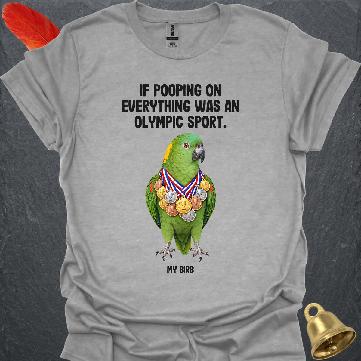 Yellow-Naped Amazon Olympic Pooper T-Shirt